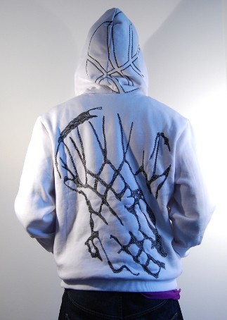 RADIENT FULL ZIP Hoody Blanc Argent