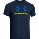 UA SPORTSTYLE LOGO V TRI-BLEND T-shirt bleu academy (face)