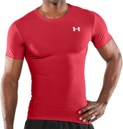 HEATGEAR COMPRESSION Tee Manches Courtes rouge face