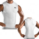 HEATGEAR COMPRESSION Tee Sans Manches blanc