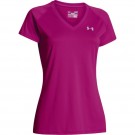 UA TECH SHORTSLEEVE T magenta (face)