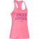 UA CHARGED COTTON LINEAR WORDMARK Tank rose (face)