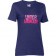 UA CHARGED COTTON TRI-BLEND WORDMARK V-NECK T-shirt violet (face)
