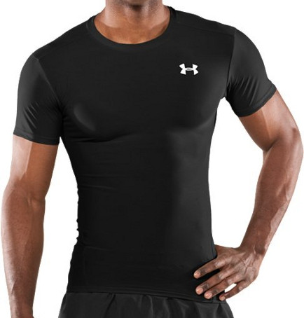 HEATGEAR COMPRESSION Tee Manches Courtes noir face