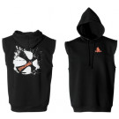 CROSSOVER Hoody W/O Sleeves Noir vue des 2 faces
